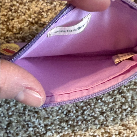 Vera Bradley Purple Zipper Pouch with lanyard - Picture 8 of 8